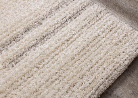 Rondo Cream Beige Shag Rug by Kalora Interiors
