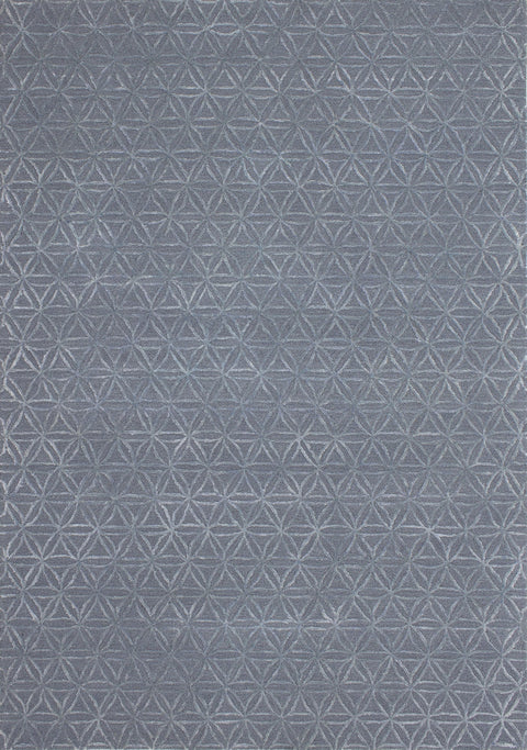 Royal 7183B Blue Handtufted Triangles Rug By Kalora Interiors