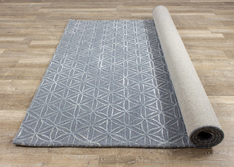 Royal 7183B Blue Handtufted Triangles Rug By Kalora Interiors