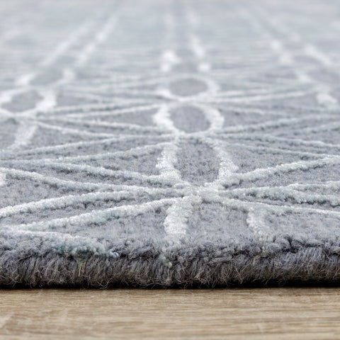 Royal 7183B Blue Handtufted Triangles Rug By Kalora Interiors