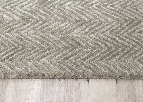 Royal 7188 Grey Handtufted Chevron Rug By Kalora Interiors