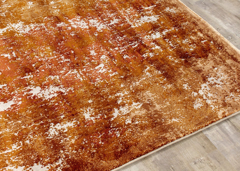 Sabine Orange Cream Distressed Rug by Kalora Interiors