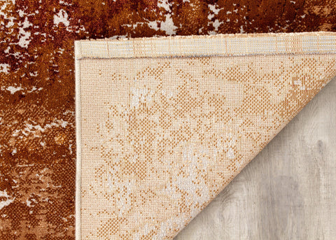 Sabine Orange Cream Distressed Rug by Kalora Interiors