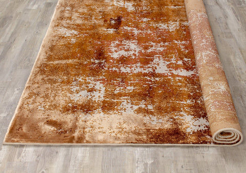 Sabine Orange Cream Distressed Rug by Kalora Interiors