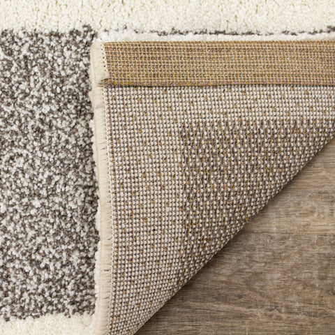 Sable Cream Purple Yellow Blocks Rug by Kalora Interiors