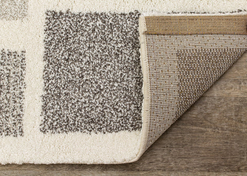 Sable Cream Purple Yellow Blocks Rug by Kalora Interiors