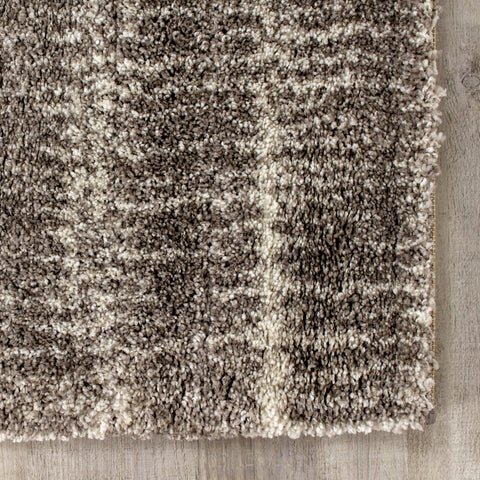 Sable 6901_G240 Grey/White Striped Cords Area Rug by Kalora Interiors