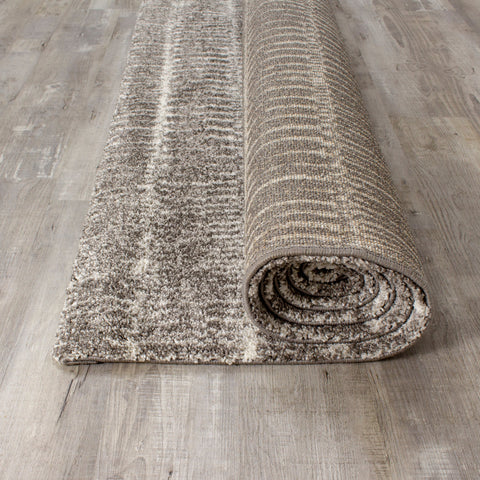 Sable 6901_G240 Grey/White Striped Cords Area Rug by Kalora Interiors