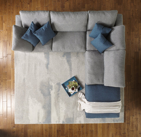 Sable Grey Blue Cirrus Rug by Kalora Interiors