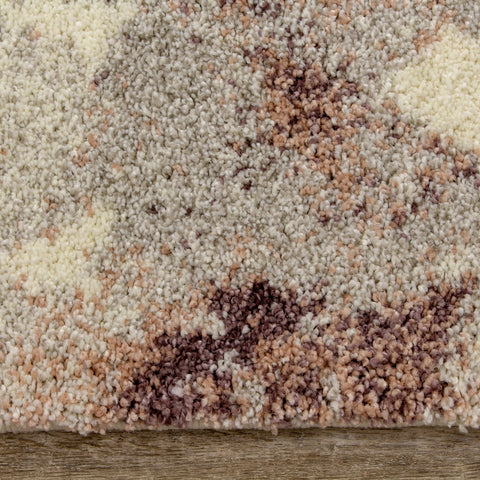 Sable 8289_T912 Flower Pattern Pink Cream Area Rug by Kalora Interiors