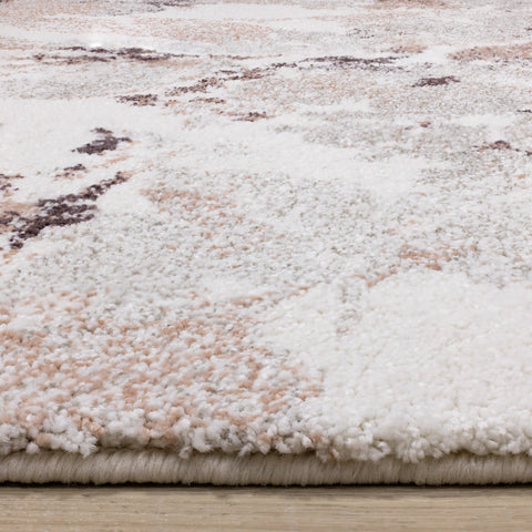 Sable Cream Grey Pink Flowers Rug by Kalora Interiors