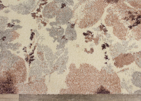 Sable 8289_T912 Flower Pattern Pink Cream Area Rug by Kalora Interiors