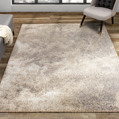 Sable 8684_S718 Grey Beige Cream Clouds Area Rug by Kalora Interiors