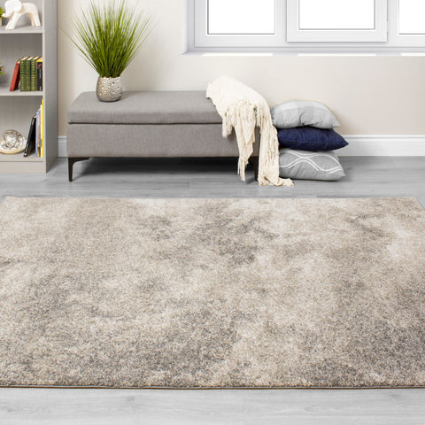 Sable 8684_S718 Grey Beige Cream Clouds Area Rug by Kalora Interiors