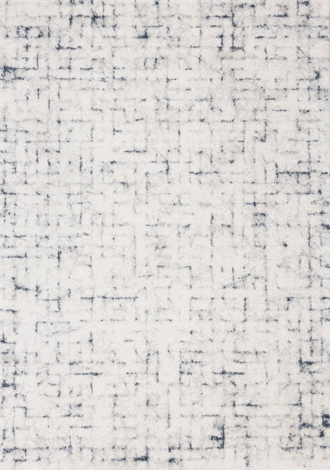 Sable Cream Blue Soft Grid Rug by Kalora Interiors