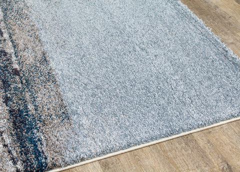 Sable Blue Cream Misty River Rug by Kalora Interiors