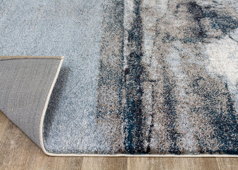 Sable Blue Cream Misty River Rug by Kalora Interiors