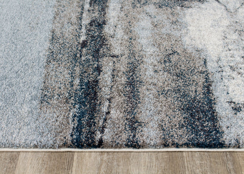 Sable Blue Cream Misty River Rug by Kalora Interiors