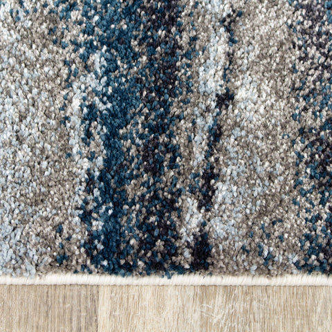 Sable Blue Cream Misty River Rug by Kalora Interiors
