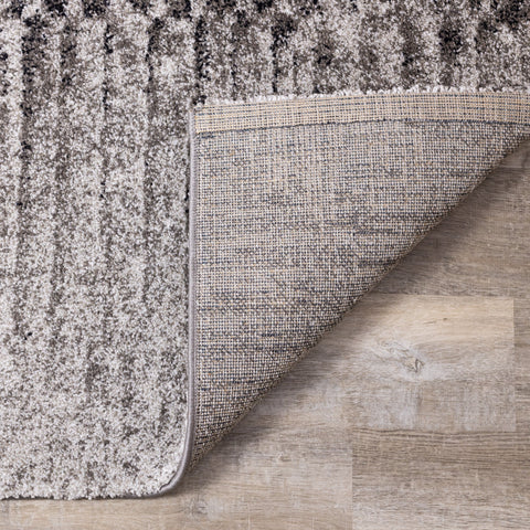 Sable Grey Cream Zebra Ripple Rug by Kalora Interiors