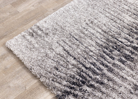 Sable Grey Cream Zebra Ripple Rug by Kalora Interiors
