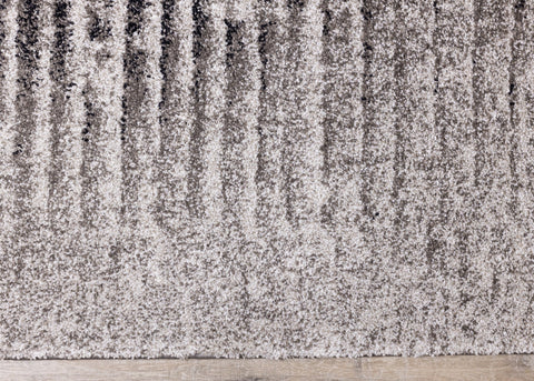 Sable Grey Cream Zebra Ripple Rug by Kalora Interiors