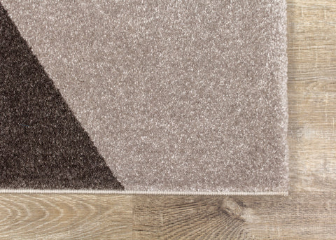 Safi 5588_X164 Grey Teal Yellow Geometric Area Rug by Kalora Interiors