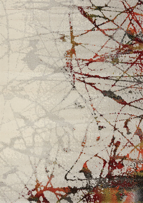 Safi 5871_6S01 Grey Multi Splatter Area Rug by Kalora Interiors