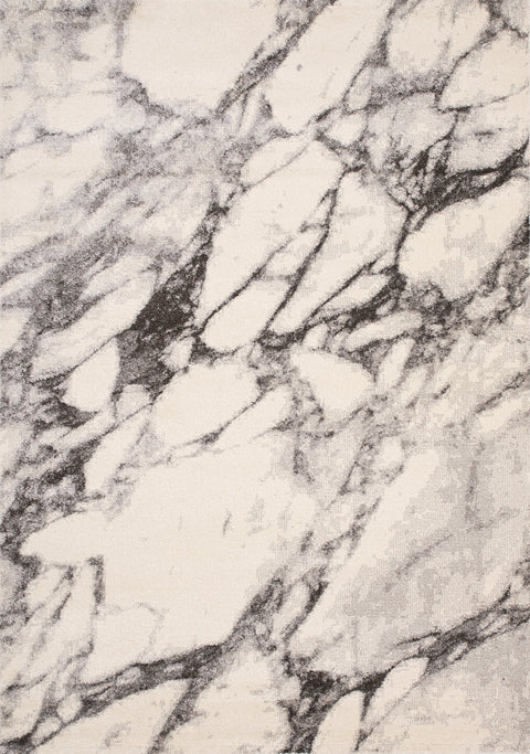 Safi 7776_6S11 Grey Cream Marble Pattern Area Rug by Kalora Interiors