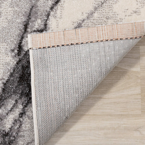 Safi Cream Grey Marble Profile Rug by Kalora Interiors