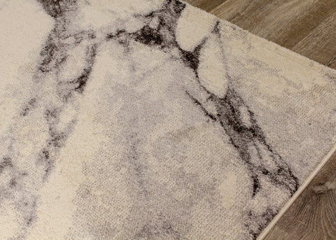 Safi 7776_6S11 Grey Cream Marble Pattern Area Rug by Kalora Interiors