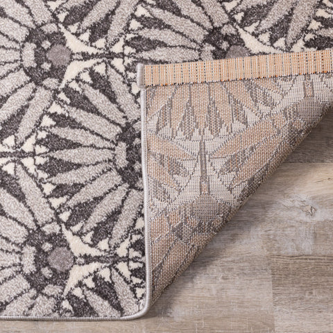 Safi Grey Cream Art Deco Rug by Kalora Interiors