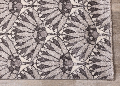Safi Grey Cream Art Deco Rug by Kalora Interiors