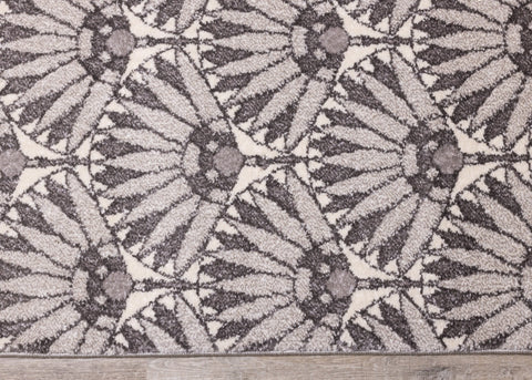 Safi Grey Cream Art Deco Rug by Kalora Interiors