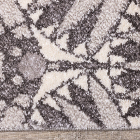 Safi Grey Cream Art Deco Rug by Kalora Interiors