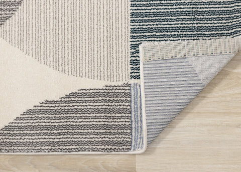 Safi Cream Grey Multi Coloured Circles Rug by Kalora Interiors