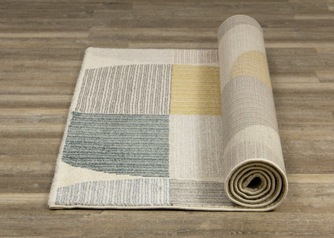 Safi 9524_X101 Cream Circles Area Rug by Kalora Interiors