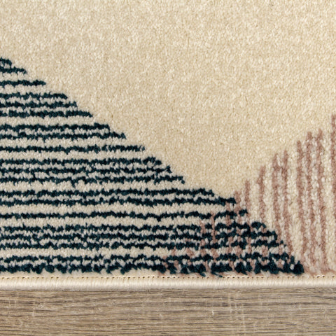 Safi 9524_X101 Cream Circles Area Rug by Kalora Interiors