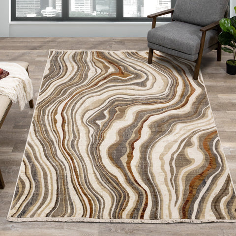 Samira Curvy Waves Rug by Kalora Interiors