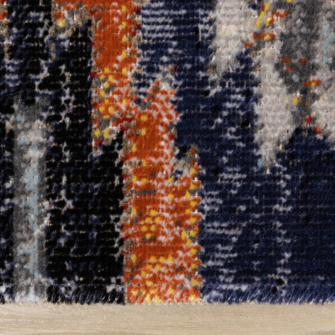 Sara Black Orange Bright Southwest Rug by Kalora Interiors