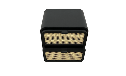 Cane Oval 2 Drawer Nightstand by LH Imports