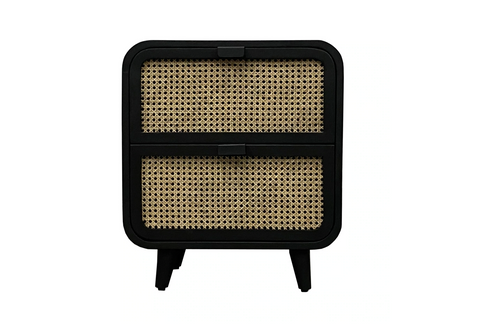 Cane Oval 2 Drawer Nightstand by LH Imports