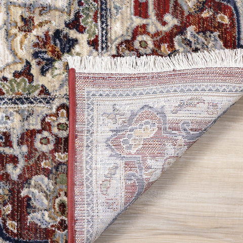 Serene Red Cream Classic Border Rug by Kalora Interiors