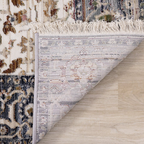 Serene Pink Cream Blue Elaborate Border Rug by Kalora Interiors