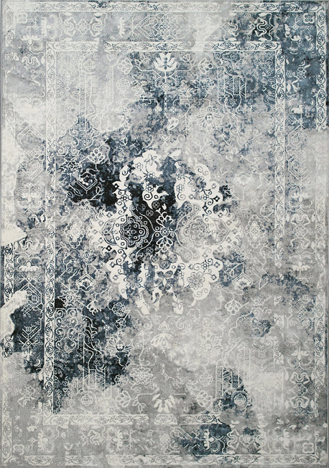 Sidra B850_2747 Transitional Blue Oriental Style Area Rug by Kalora Interiors