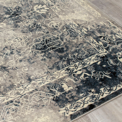 Sidra B850_2747 Transitional Blue Oriental Style Area Rug by Kalora Interiors