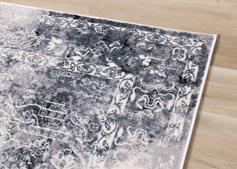 Sidra Blue Grey Chic Transitional Soft Touch Rug by Kalora Interiors