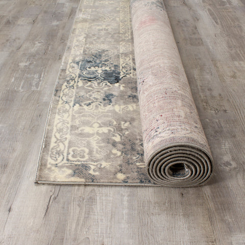 Sidra B850_2747 Transitional Blue Oriental Style Area Rug by Kalora Interiors