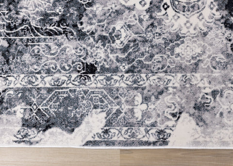 Sidra Blue Grey Chic Transitional Soft Touch Rug by Kalora Interiors