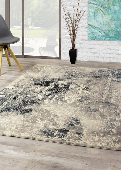 Sidra B850_2747 Transitional Blue Oriental Style Area Rug by Kalora Interiors